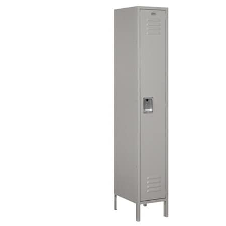 Salsbury Industries Salsbury 51168GY-U 15 In. W X 78 In. H X 18 In. D Single Tier Extra Wide Metal Locker Unassembled In Gray 51168GY-U